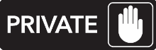 39PRBW - MitUSA Private Sign