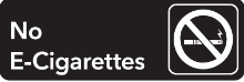 39NEBW - MitUSA No E-Cigarettes Sign
