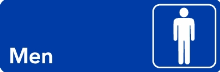 39MBL - MitUSA Blue Men Restroom Sign