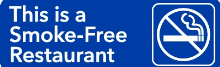 39SFBL - MitUSA Blue Smoke Free Sign
