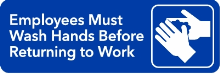 39WHBL - MitUSA Blue Must Wash Hands Sign