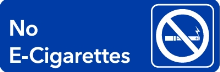 39NEBL - MitUSA Blue No E-Cigarette Sign 