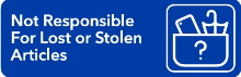 39NRBL - MitUSA Blue Not Responsible Sign